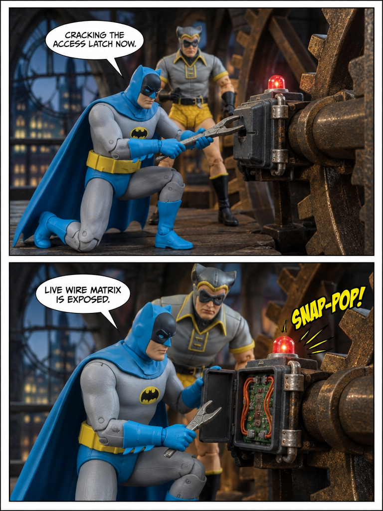 Batman 🦇Vs Nite Owl 🦉- Sabotage in the Belfry 💬Comic Story ;part 10 (page 2 of 4)