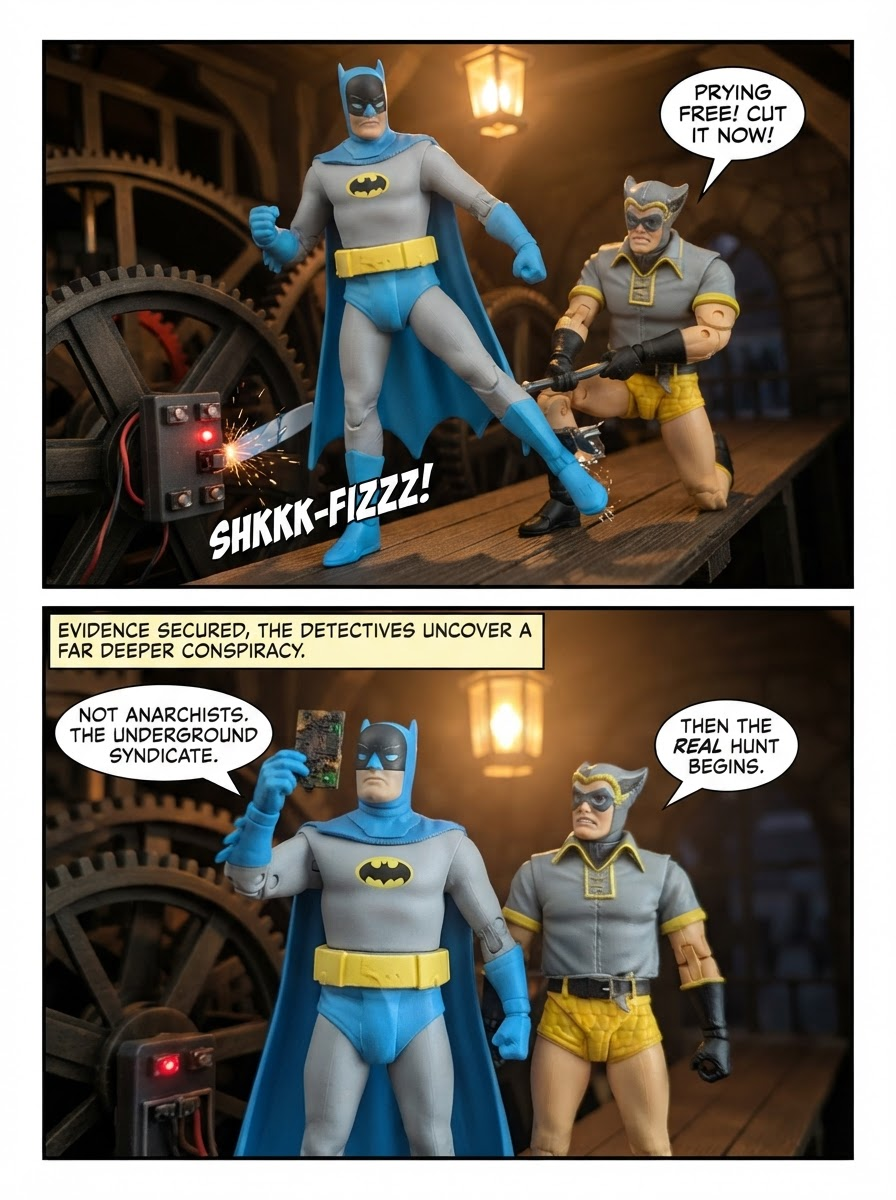 Batman 🦇Vs Nite Owl 🦉- Sabotage in the Belfry 💬Comic Story ;part 10 (page 4 of 4)