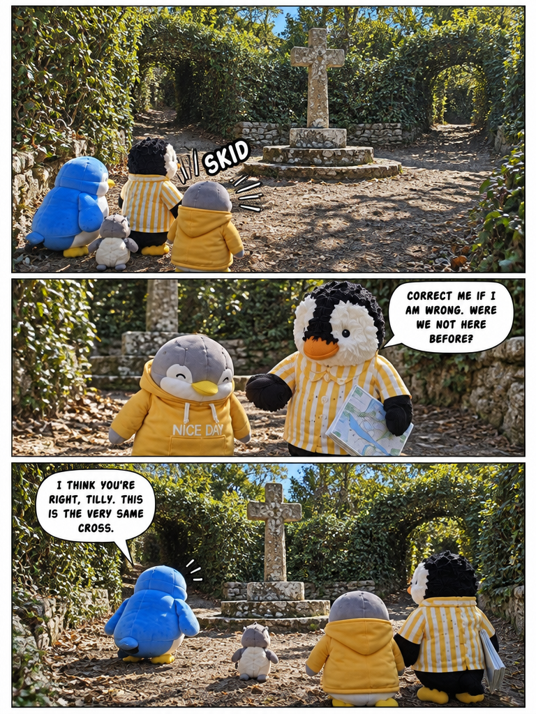 Three Penguin Siblings: The Winding Labyrinth Square (page 4 of 4)