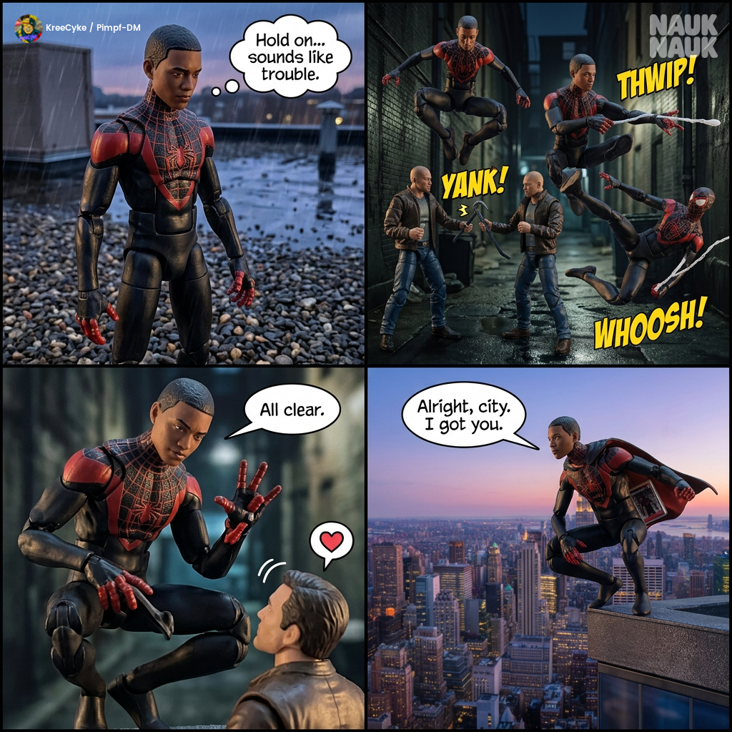 Spider-Man (Miles Morales) - Just another night patrol- Comics Storyboard v1.0