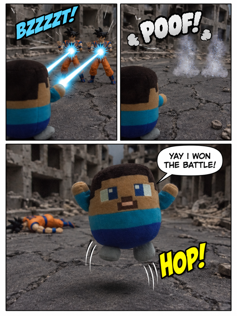 The 1st fight, Steve and Goku COMIC BOOK 1 (page 4 of 4)