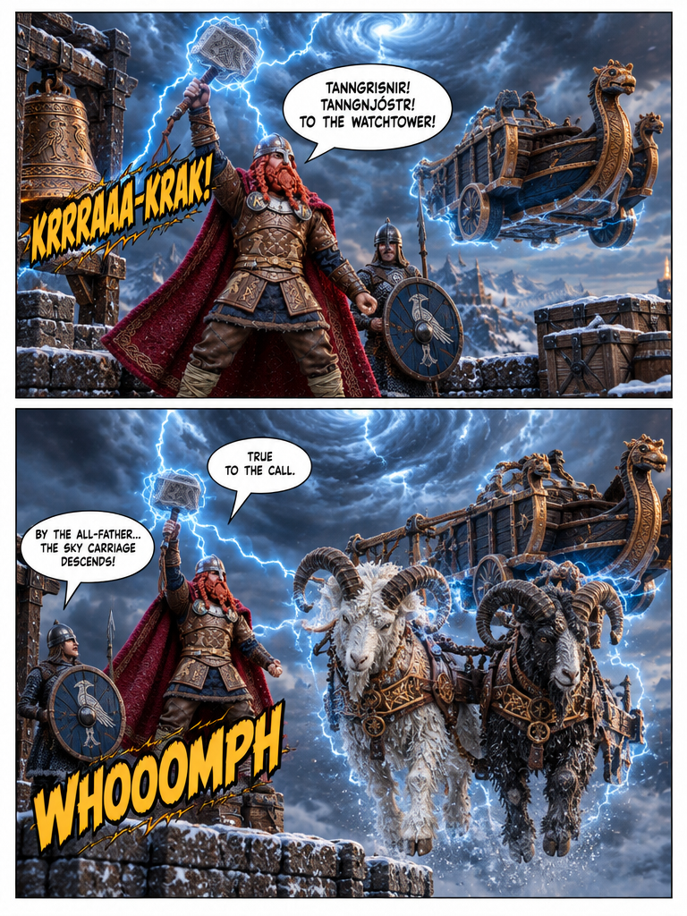 🔨 Viking Thor ⚡️ Chariot of the Storm 💬 Comic Story part 6 (end) (page 1 of 4)