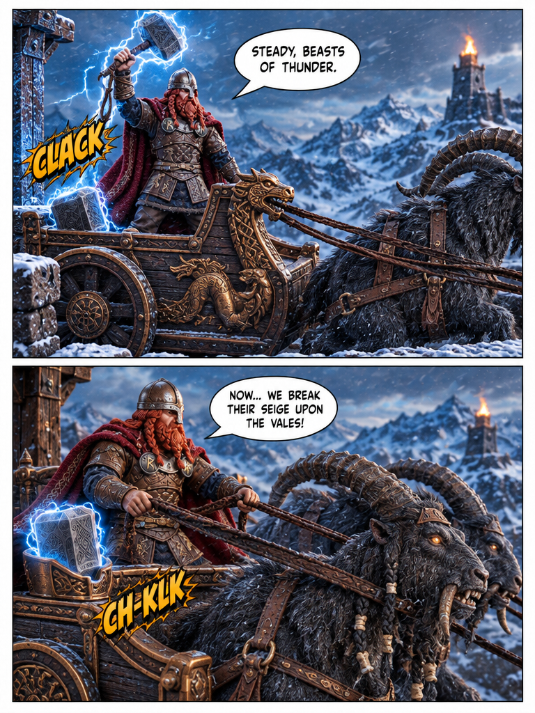 🔨 Viking Thor ⚡️ Chariot of the Storm 💬 Comic Story part 6 (end) (page 2 of 4)