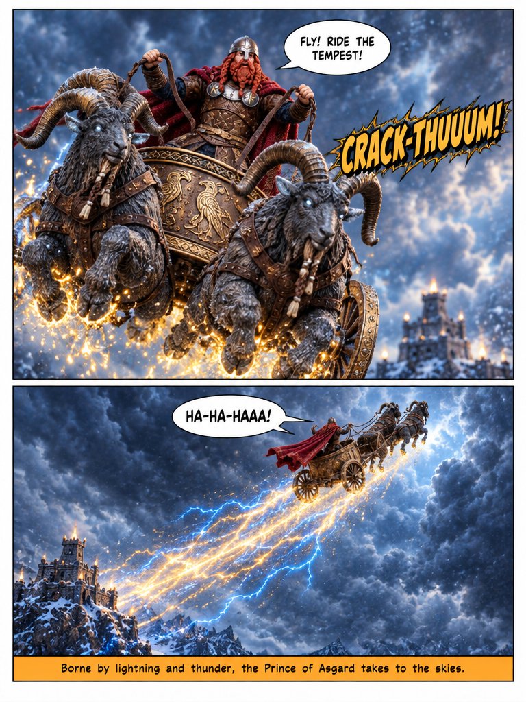 🔨 Viking Thor ⚡️ Chariot of the Storm 💬 Comic Story part 6 (end) (page 3 of 4)
