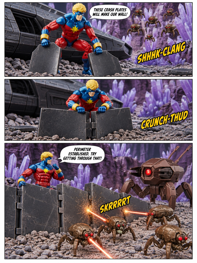 Captain Marvel  - Defense of the Downed Ship - Comic Story ; part 17 (page 2 of 4)