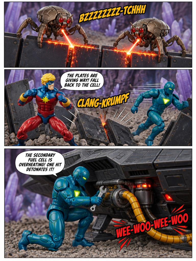 Captain Marvel  - Defense of the Downed Ship - Comic Story ; part 17 (page 3 of 4)