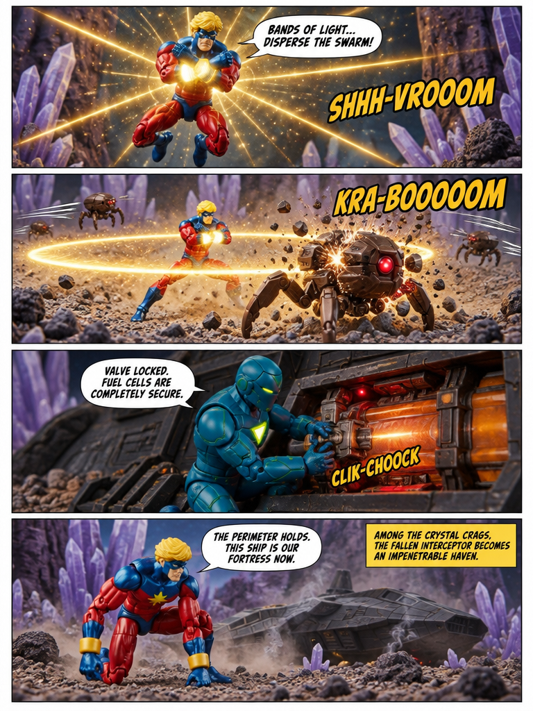 Captain Marvel  - Defense of the Downed Ship - Comic Story ; part 17 (page 4 of 4)