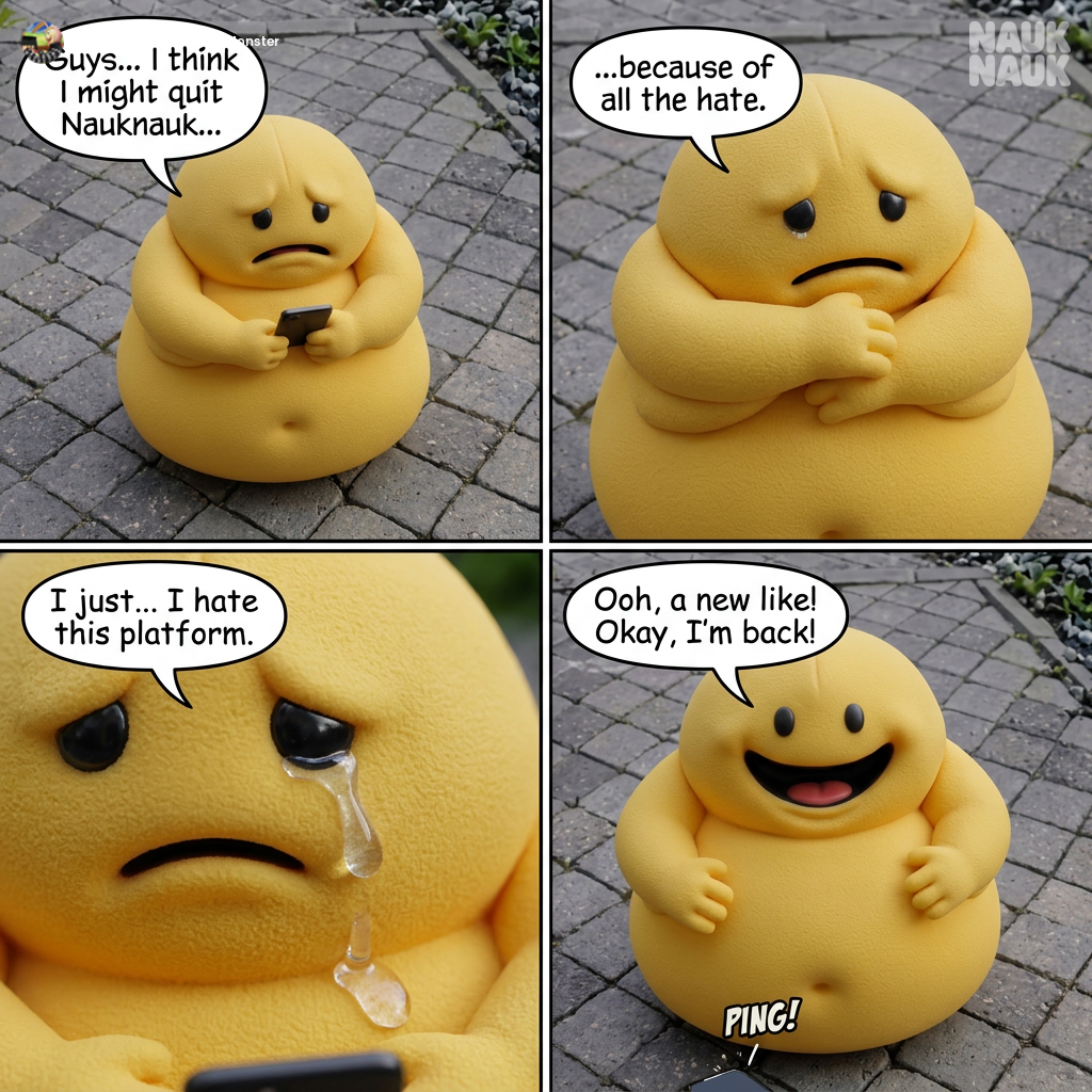 Yellow Blob Creature's Nauknauk Journey