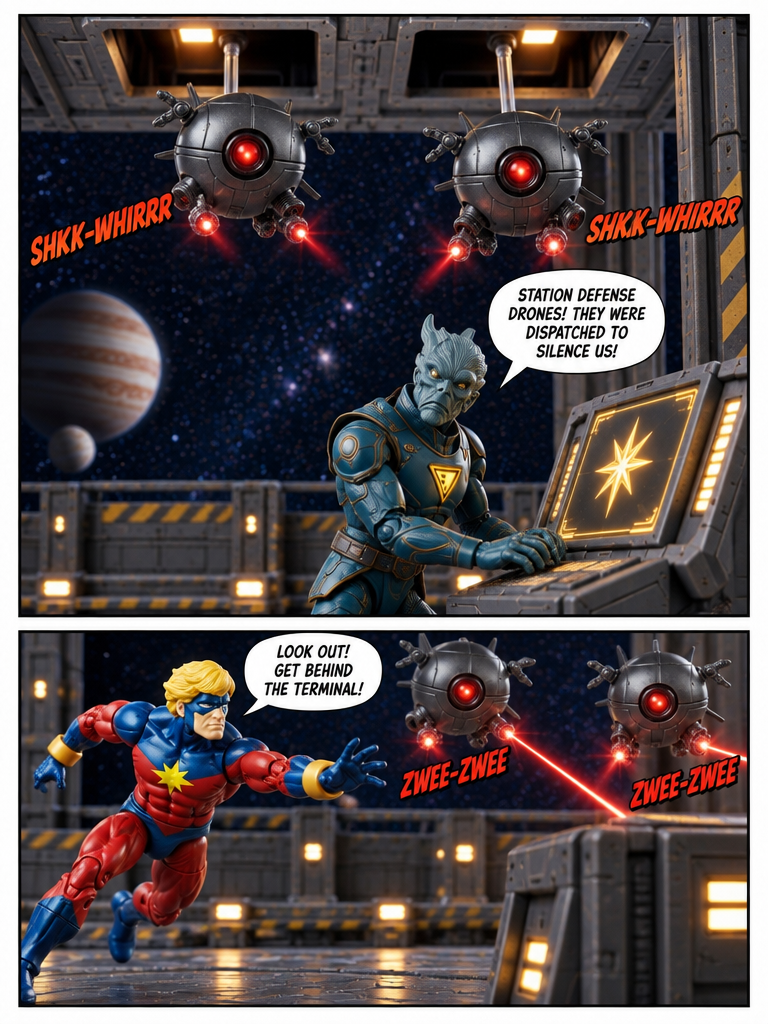 Captain Marvel- The Quarantine Override - Comic Story  ; part 5 (page 3 of 4)