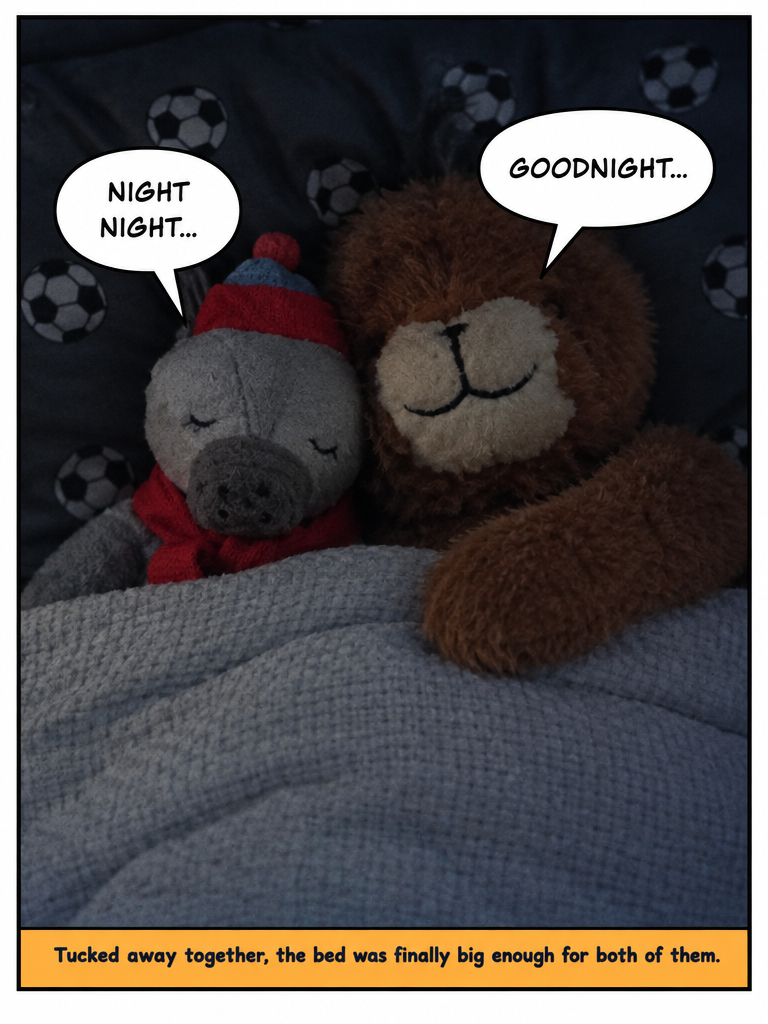 Bedtime on the Soccer Quilt (page 4 of 4)