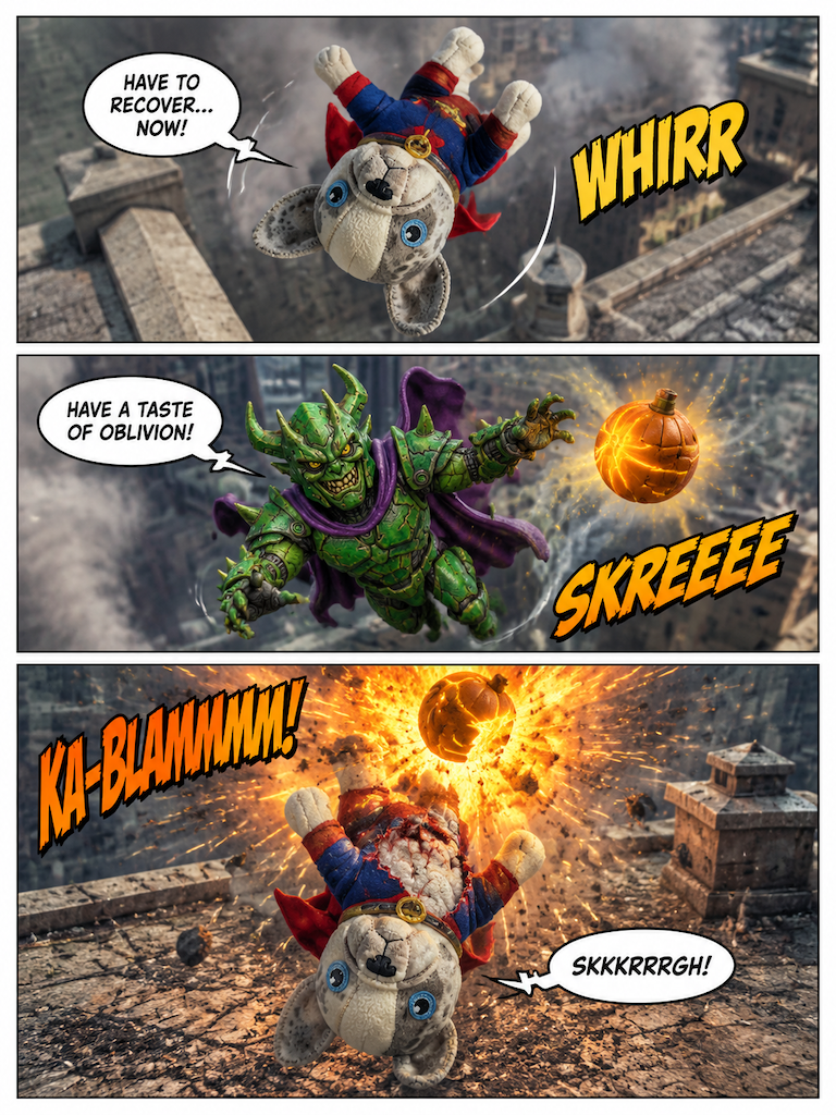 The flight of Selah versus  Green goblin (page 3 of 16)