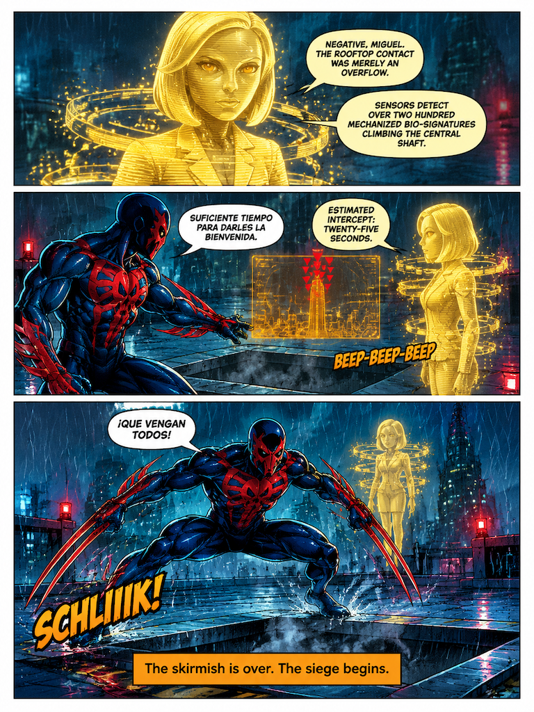 Spiderman 2099:fleeing from zombies 3 (page 4 of 4)