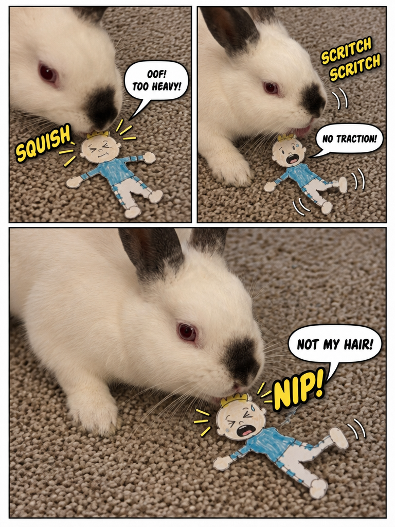 the adventures of paper person! (episode,wait, w-1, a close shave on the carpet) (page 2 of 4)