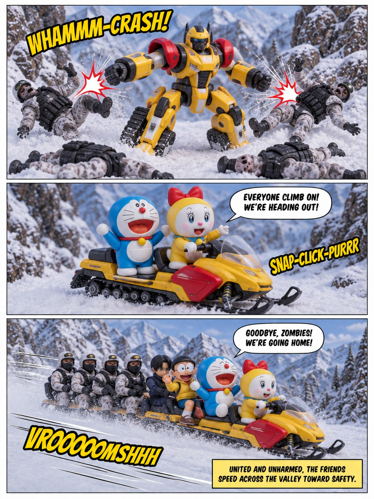 doraemon zombie apocalypse S1 episode 13 snowmobile comback (page 4 of 4)