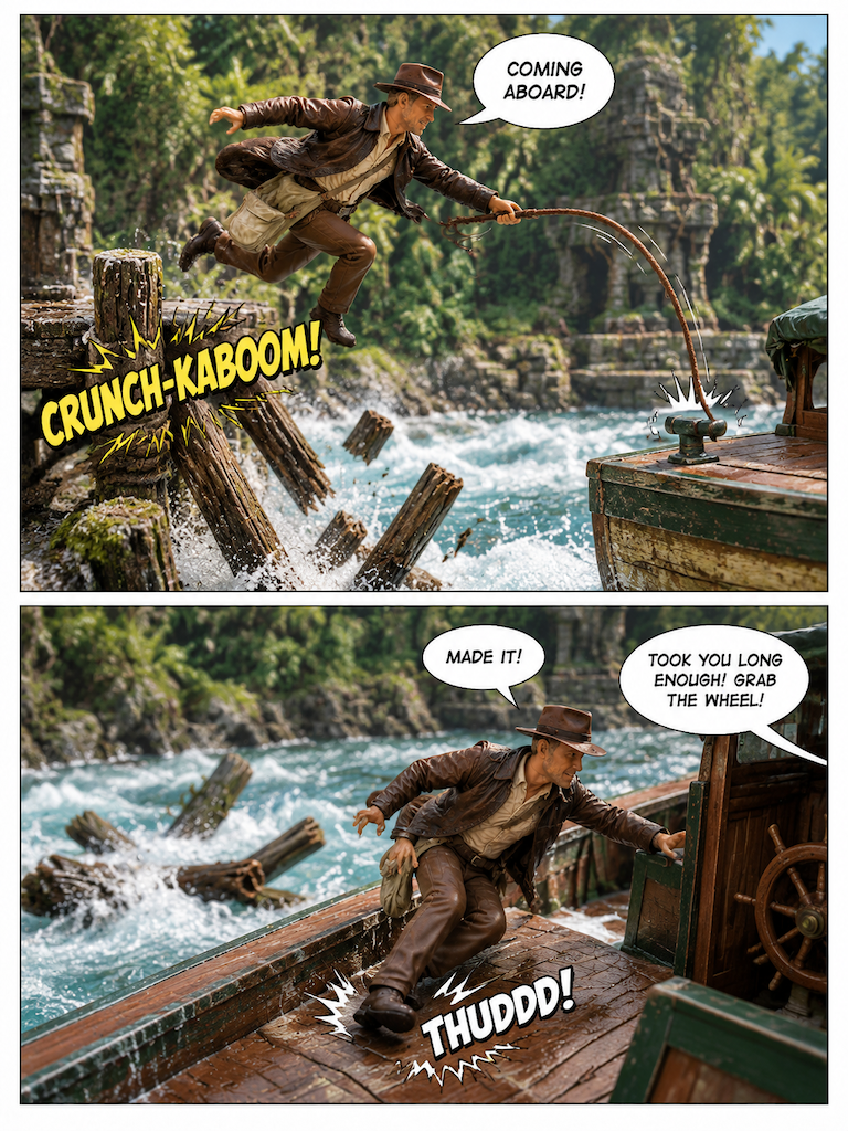 🤠 Indy-Han   Rapids and Rotten Timber 💬 Comic Story part 5 (page 7 of 8)
