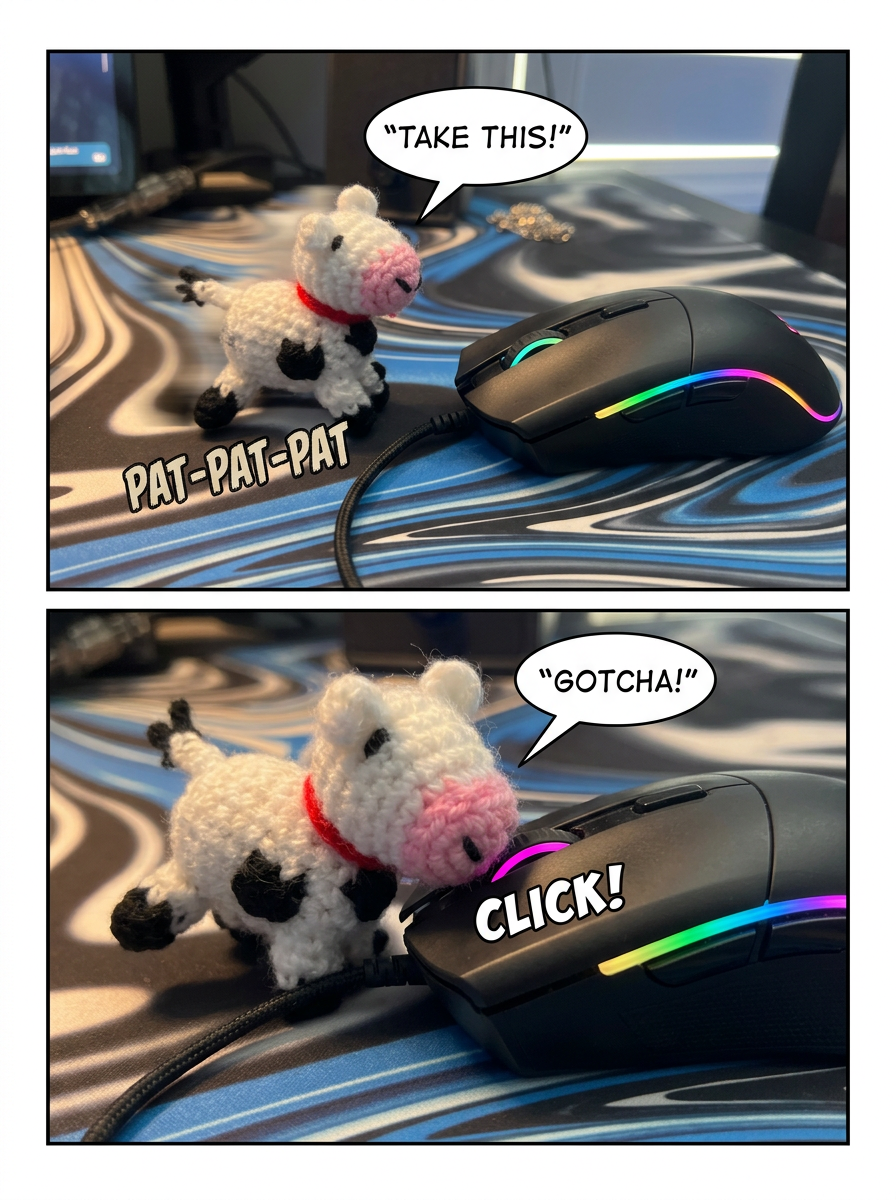 No mouse can mess with a cow😼 (page 2 of 4)