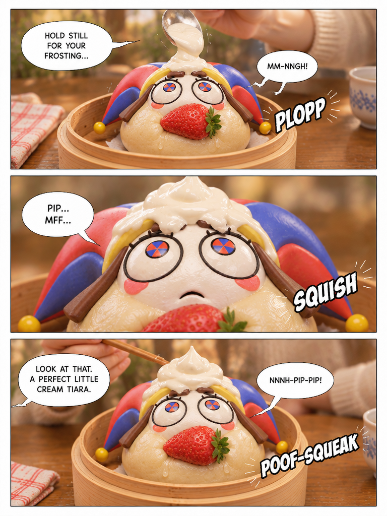 Finishing Touches on the Jester Bun (page 2 of 4)