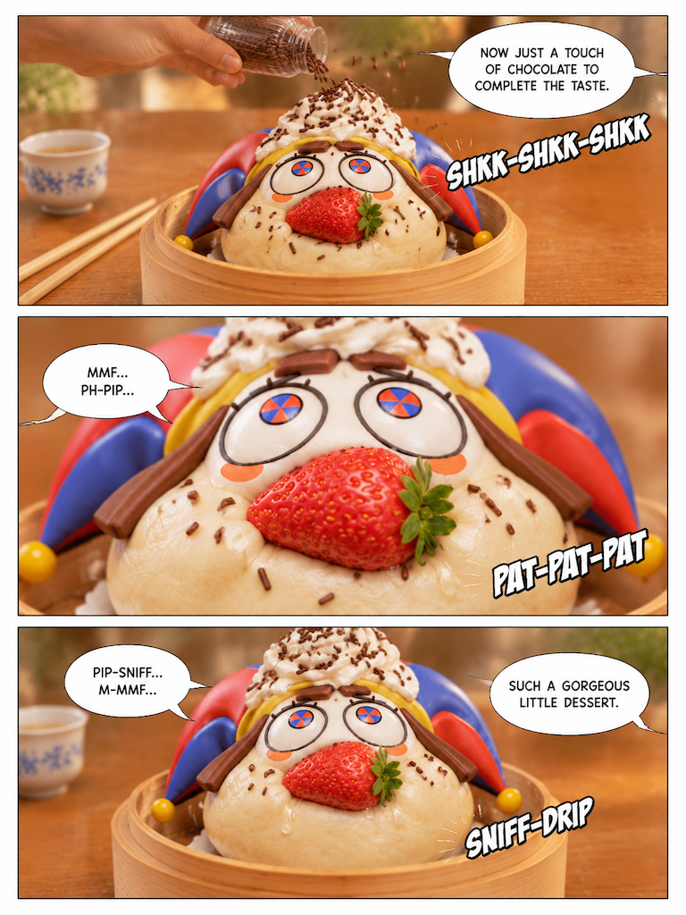 Finishing Touches on the Jester Bun (page 3 of 4)