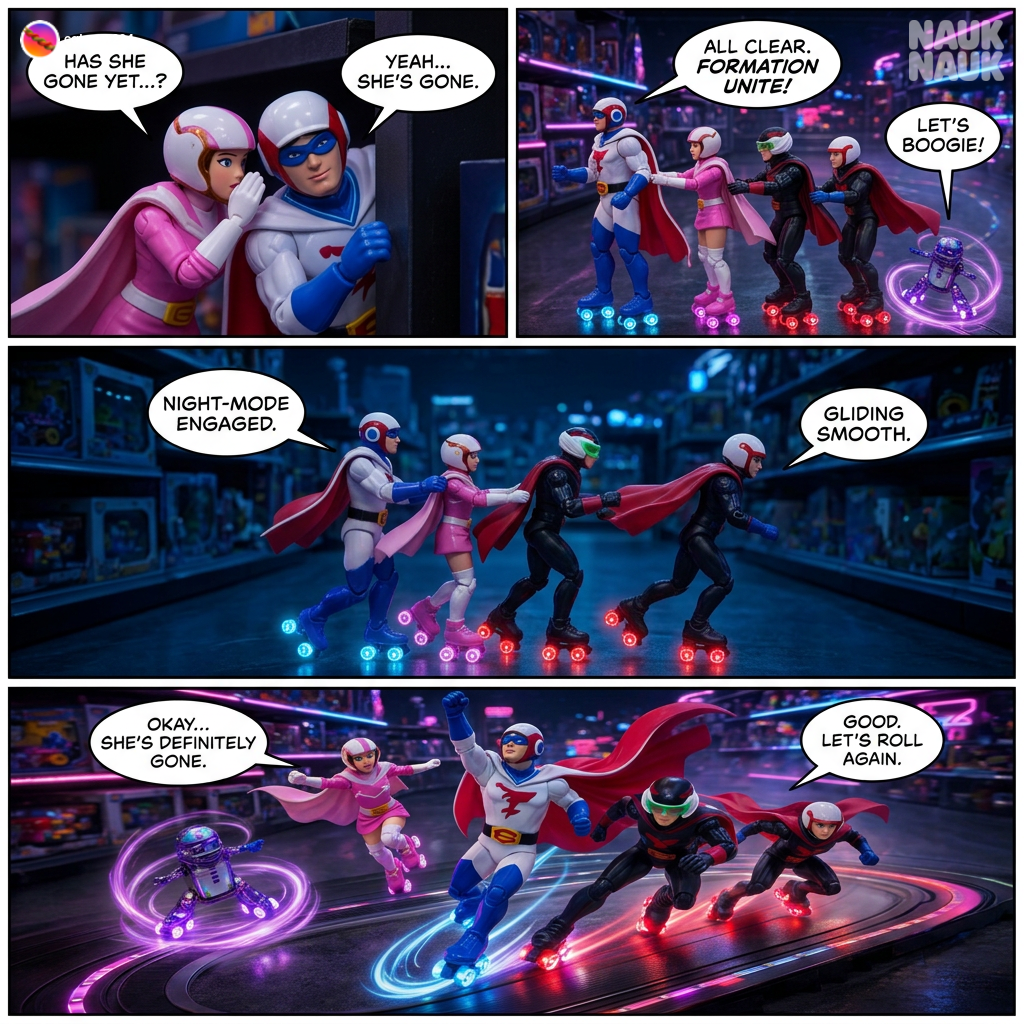 Gatchaman and the team's night ride β¨π¬