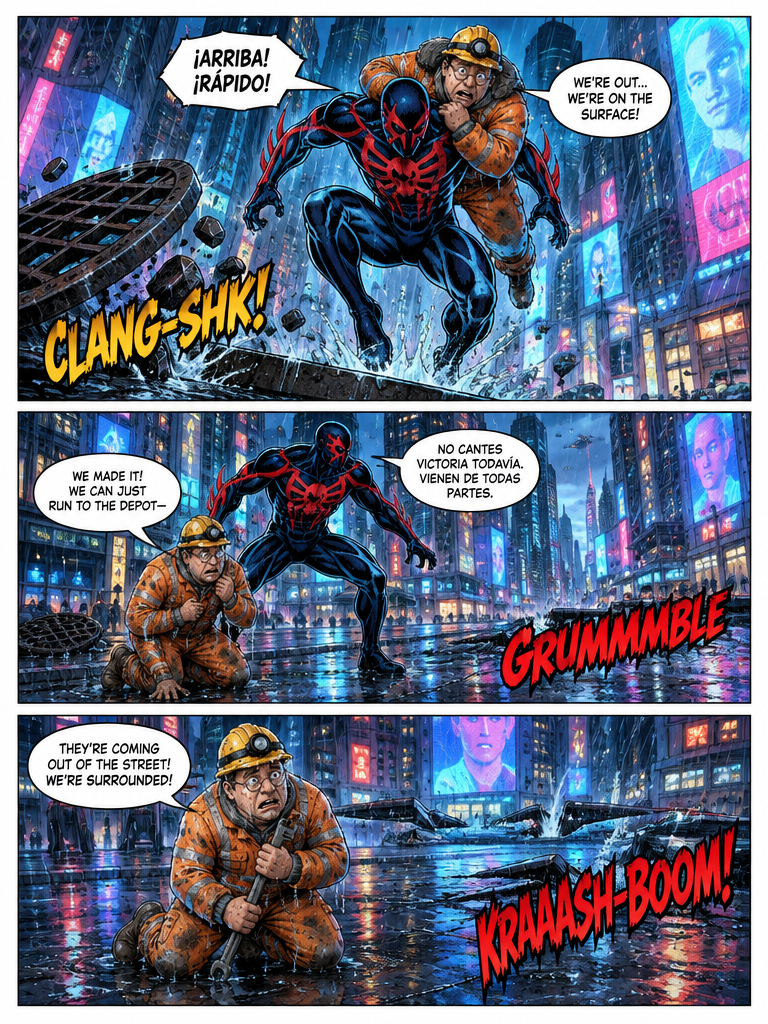 Spiderman 2099:.fleeing from zombies 2 (page 2 of 4)