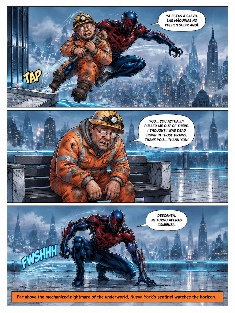 Spiderman 2099:.fleeing from zombies 2 (page 4 of 4)