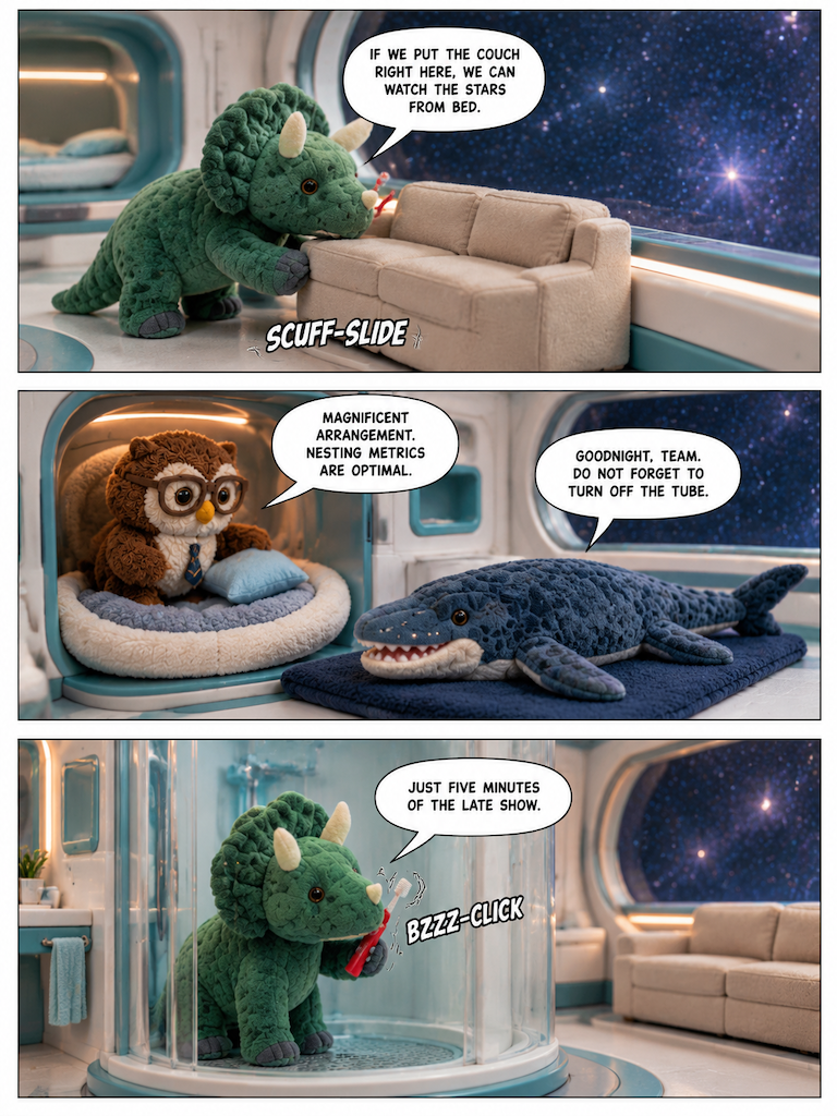 A Cozy Night but in space (page 3 of 4)