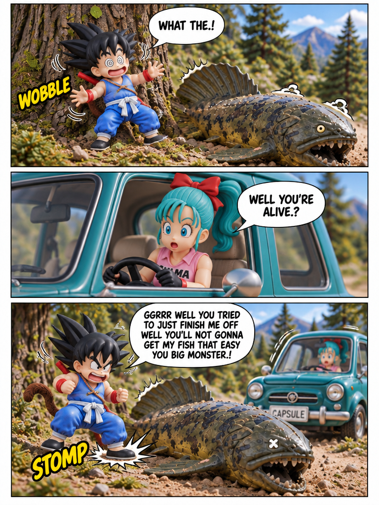 TEEN BULMA ATTEMPTS TO UNALIVE KID GOKU (page 1 of 4)
