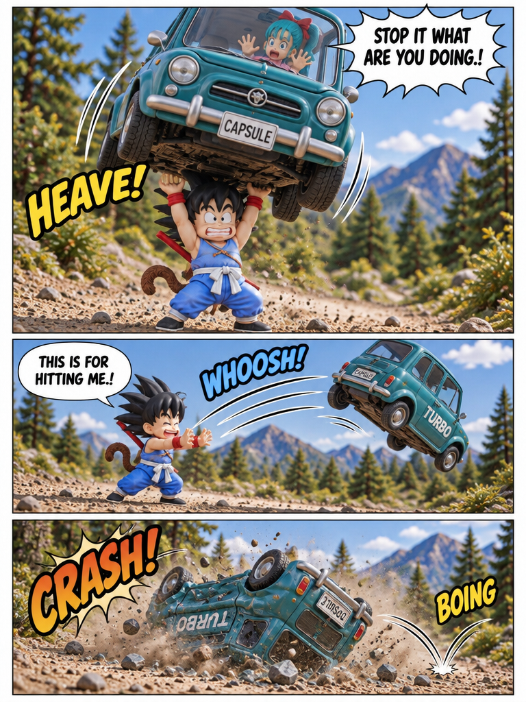 TEEN BULMA ATTEMPTS TO UNALIVE KID GOKU (page 2 of 4)