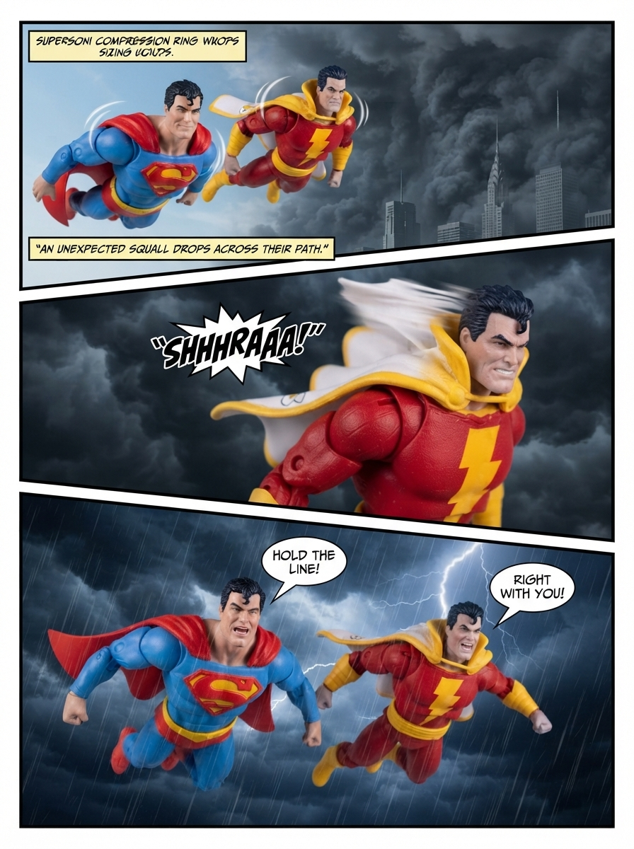 Superman Vs Shazam : π¦ΈββοΈπͺπΌ Race to the Spire π¬ Comic Story; part 2 (page 3 of 4)