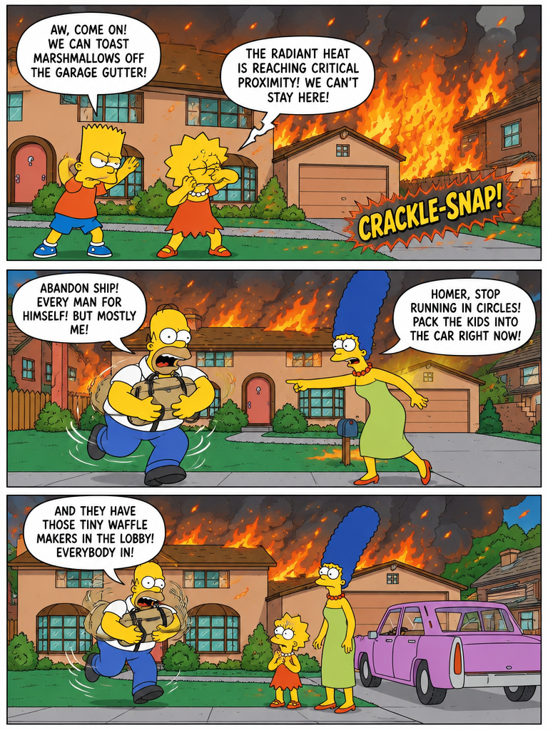 Evacuation on Evergreen Terrace (page 3 of 4)