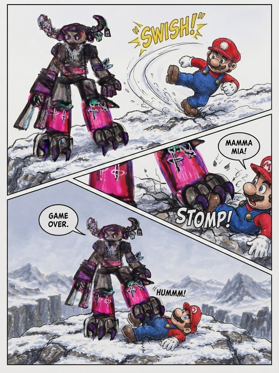 (my oc)cara the Wendigo vs mario (page 3 of 4)