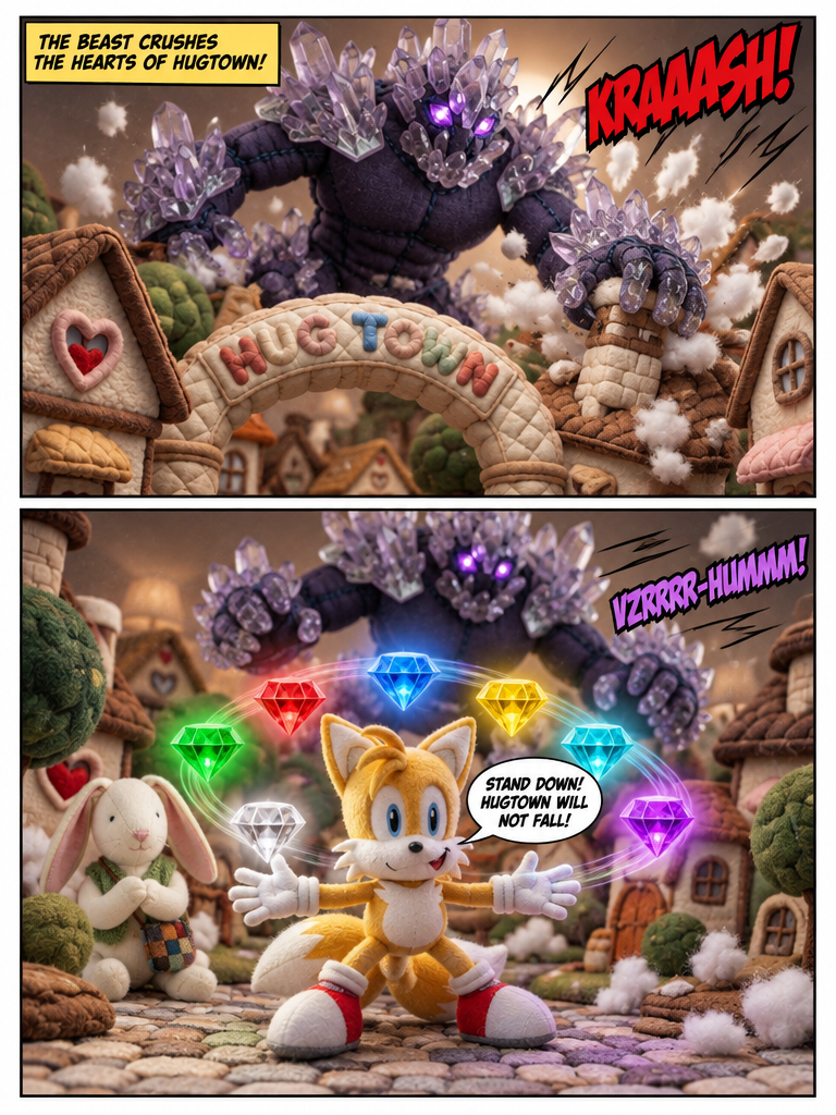 Tails and the Quilted Chaos of Hugtown (make a part 2 if u want) (page 3 of 4)