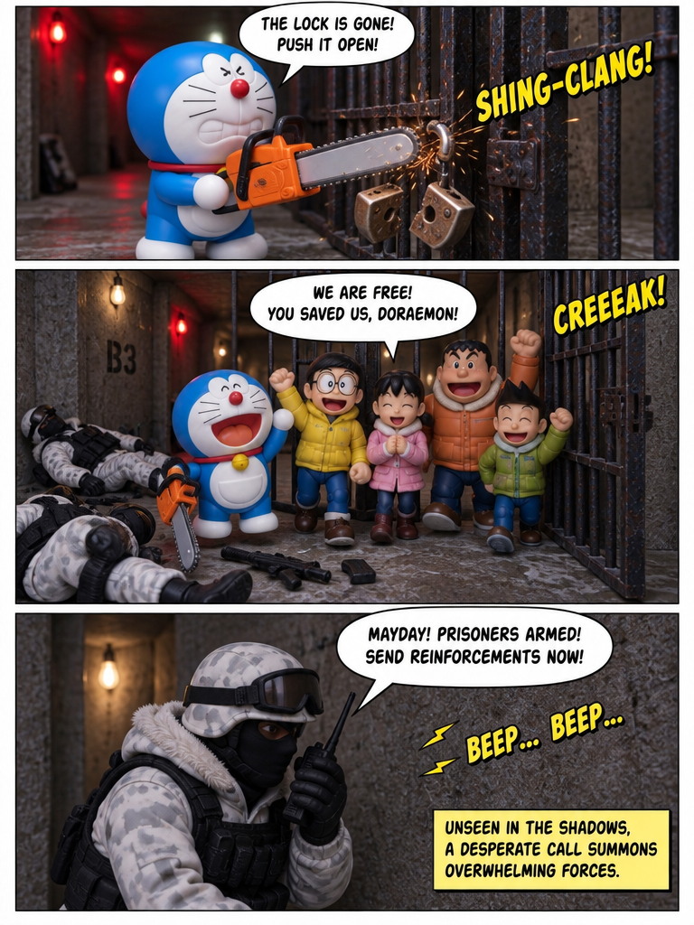 doraemon zombie apocalypse S1 episode 9Jailbreak of death (page 4 of 4)