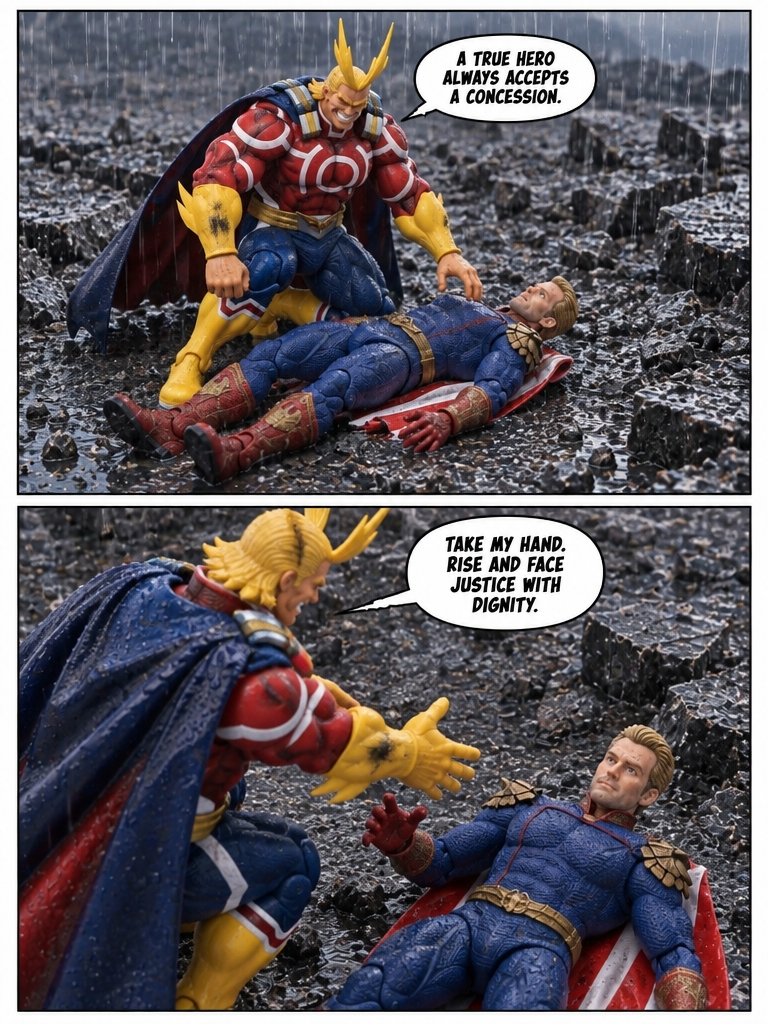 All Might vs Homelander πͺπΌ Unshakable Justice π¬ Comic Story part 5 (page 2 of 4)