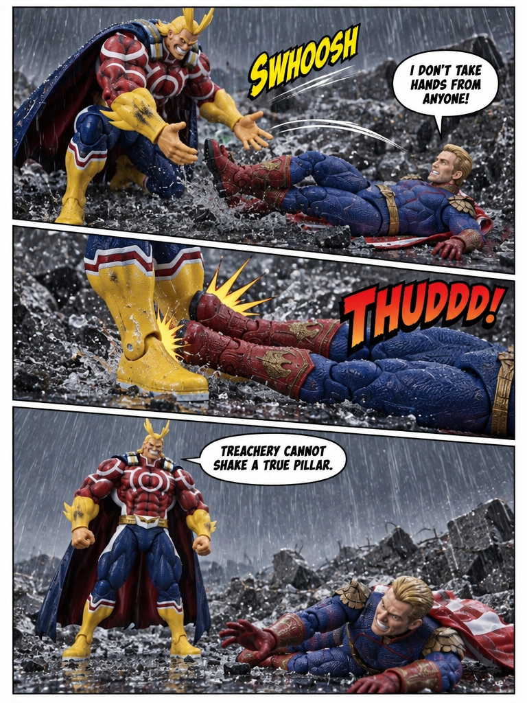 All Might vs Homelander πͺπΌ Unshakable Justice π¬ Comic Story part 5 (page 3 of 4)