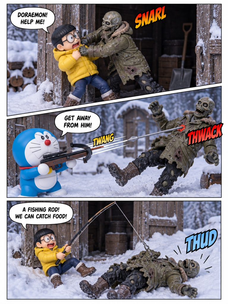 doraemon zombie apocalypse S1 episode 7 village of zombies (page 3 of 4)
