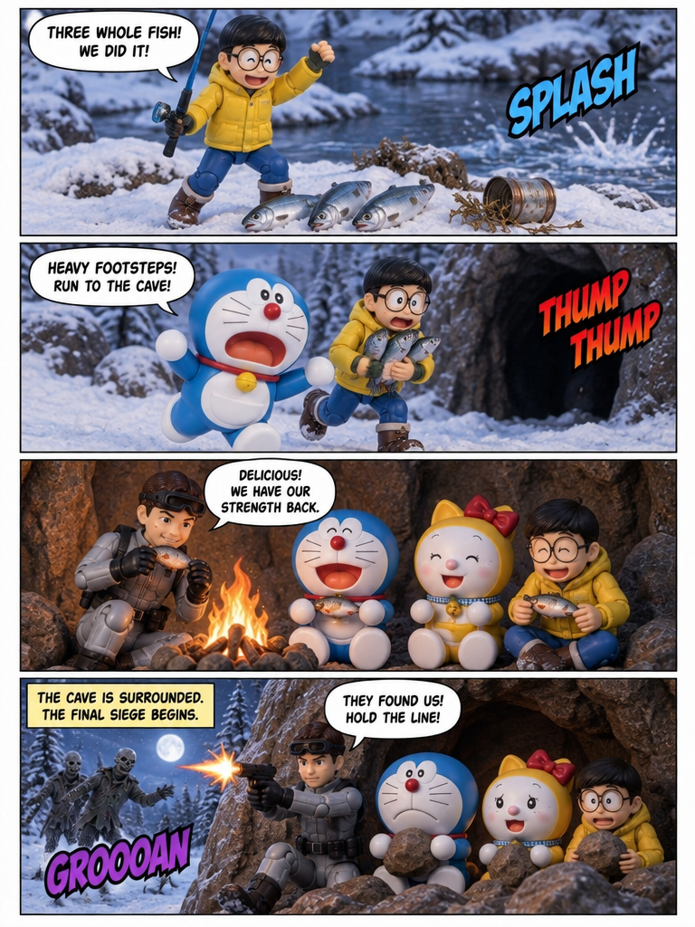 doraemon zombie apocalypse S1 episode 7 village of zombies (page 4 of 4)