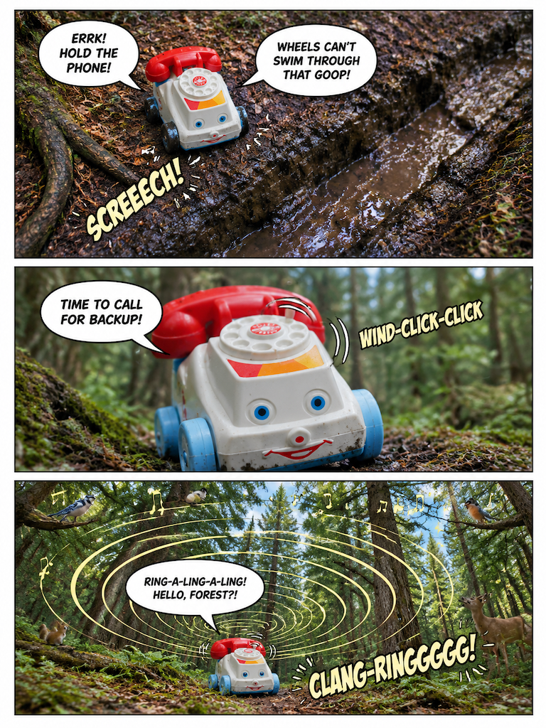 The Little Phone Car's Forest Journey (page 2 of 4)