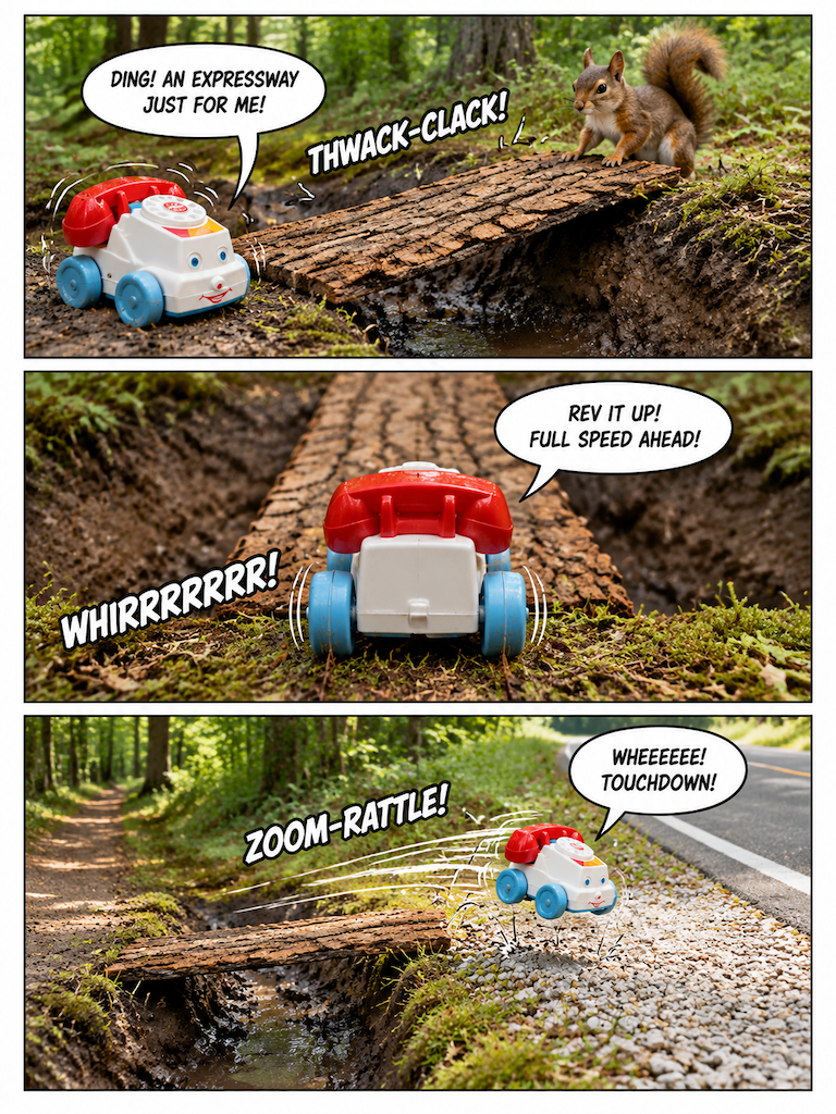 The Little Phone Car's Forest Journey (page 3 of 4)