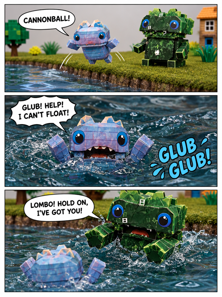 A splash at the riverbank is about lombo not being able to swim (page 2 of 4)