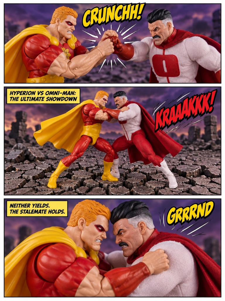 Hyperion vs Omni-Man 👊🏼🤛🏼  -  Clash of the Titans - 💬 Comic Story ; part 1 (page 4 of 4)