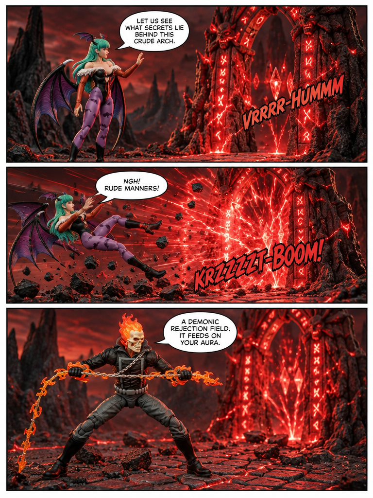 ghost rider and morrigan in The Crimson Settlement (page 2 of 4)