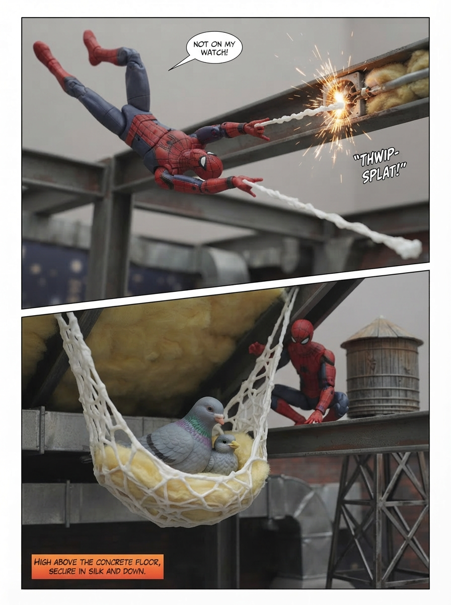 Spider-Man - A Webbed Haven in the Rafters  - Comics Story part 8 (page 4 of 4)