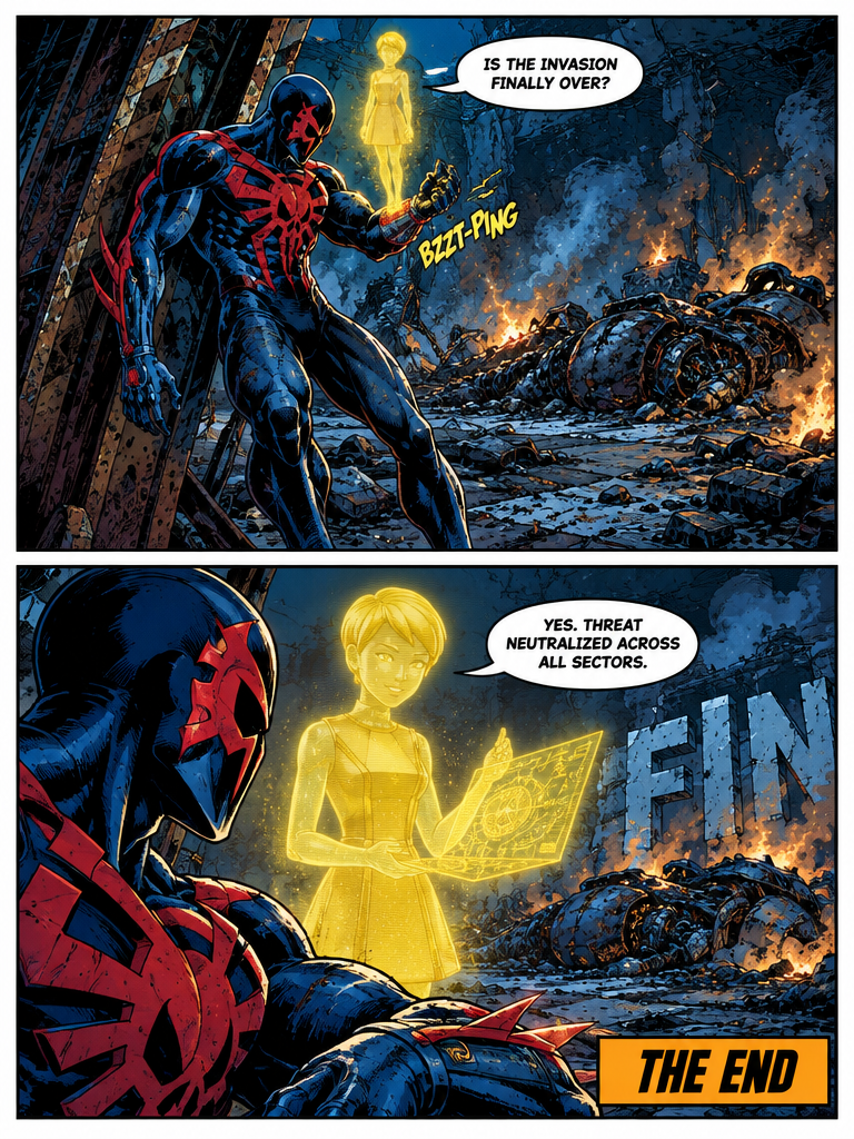 Spiderman 2099:fleeing from zombies (page 4 of 4)