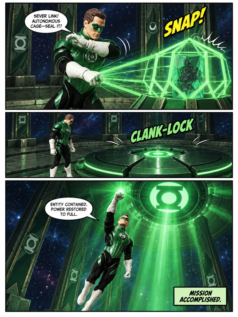 Green Lantern -   Sanctuary Containment Breach Protocol  - comic  Story ; part 3 (page 4 of 4)