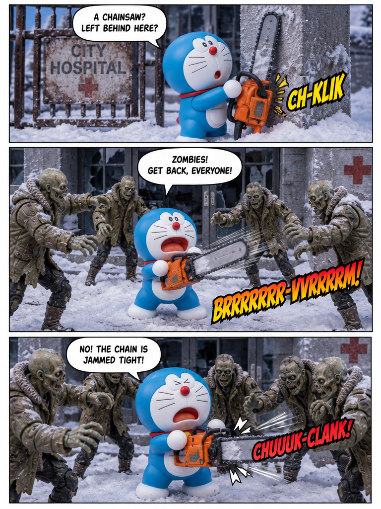 doraemon zombie apocalypse S1 episode6 mysterious chainsaw (page 3 of 4)