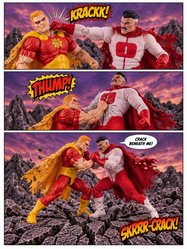 Hyperion vs Omni-Man 👊🏼🤛🏼 - Divided Crest 💬 Comic Story ; part 6 (page 2 of 4)