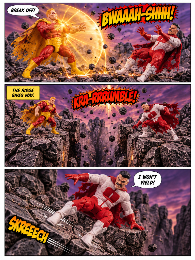 Hyperion vs Omni-Man 👊🏼🤛🏼 - Divided Crest 💬 Comic Story ; part 6 (page 3 of 4)