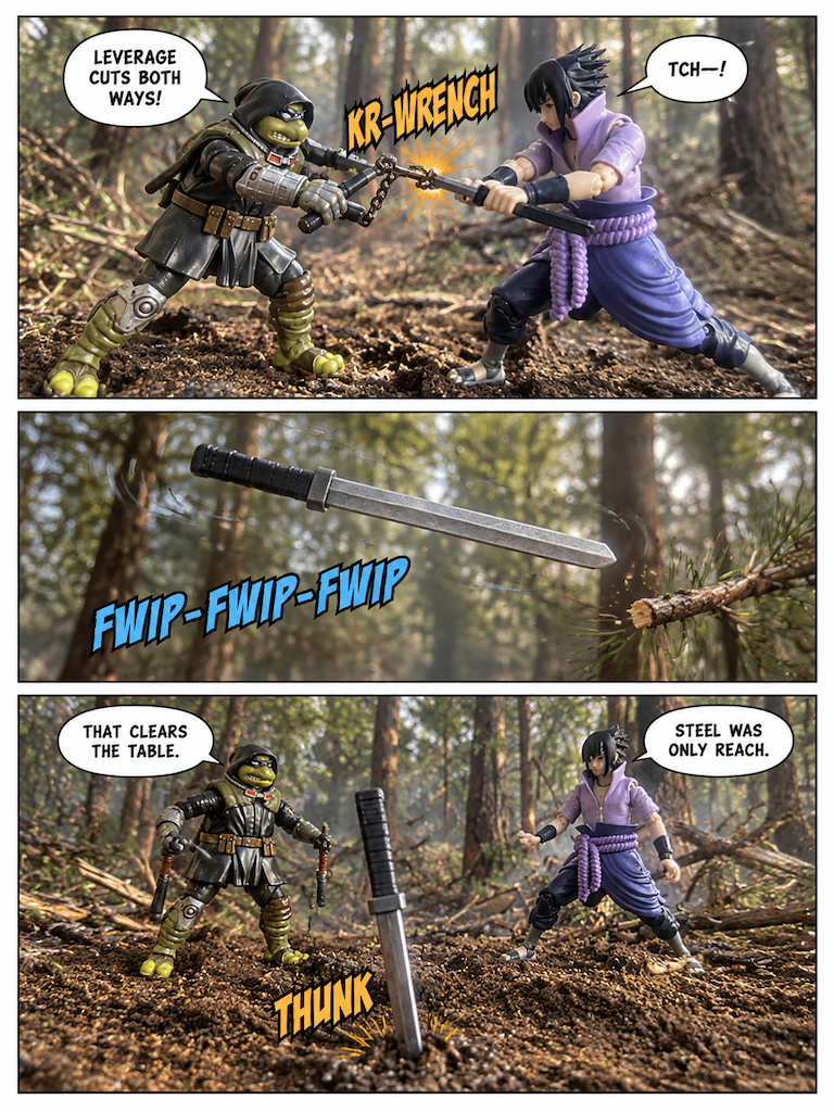 The Last Ronin vs Sasuke Uchiha pt3 Clash in the Forest Glade (page 5 of 8)