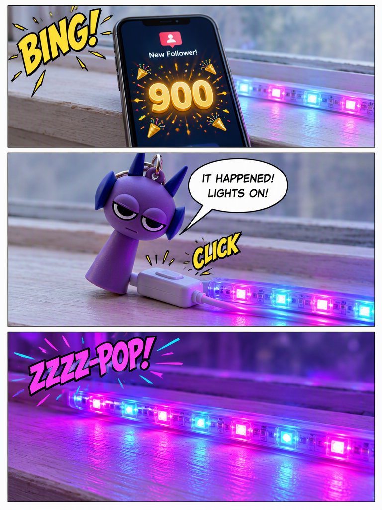 We finally hit to 900 followers (page 2 of 4)